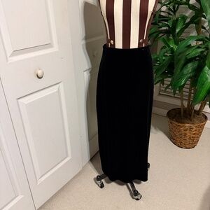 NWT GAP Womens Skirt M Black Velvet Maxi Pull On Evening Cocktail Whimsigoth